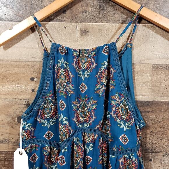 Coco + Jaimeson NWT rough water boho chiffon mini dress woman's size small - Picture 11 of 13